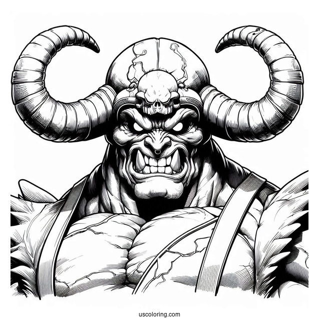 Street Fighter Coloring Page Of Evil M Bison