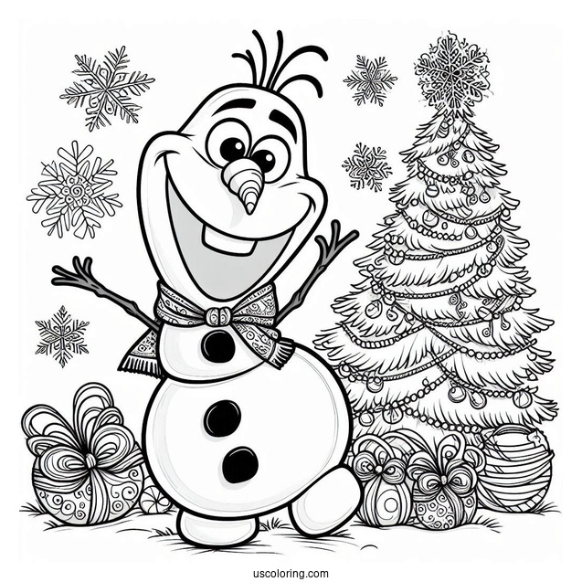 Olaf The Snowman To Color