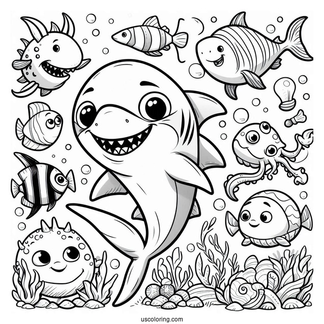 Shark Coloring Page Of Shark Tale Lenny