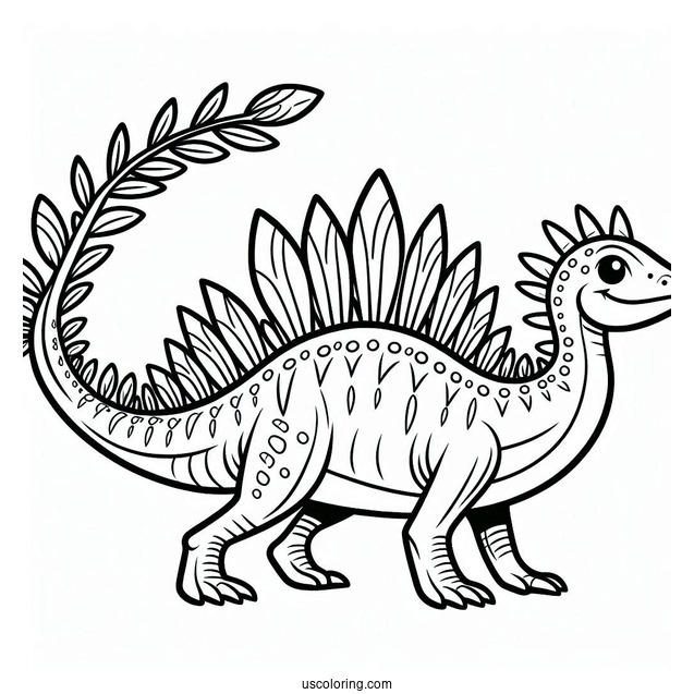 Easy Spinosaurus Coloring Page Outline For Preschoolers