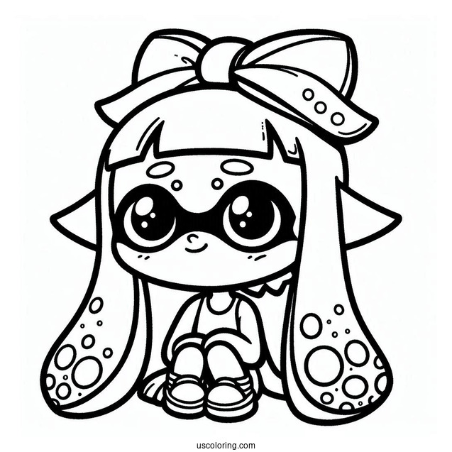 Easy Splatoon Coloring Page Of Callie For Kids