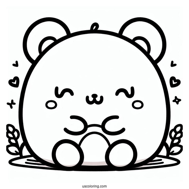 Sumikko Gurashi Coloring Page Of Tokage Outline For Preschoolers
