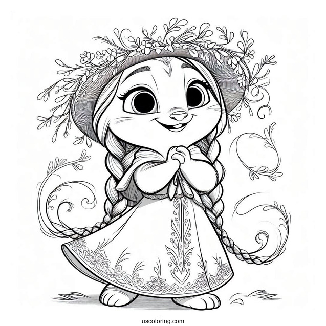 Coloring Sheet Of Pascal From Frozen