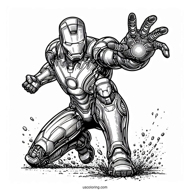 Iron Man In The Middle Of A Fight