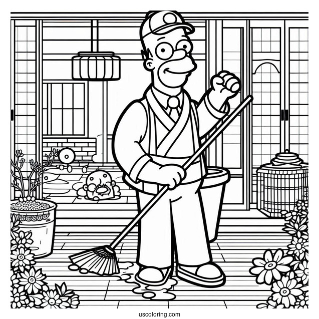 Japanese Homer Cleaning Commercial To Color