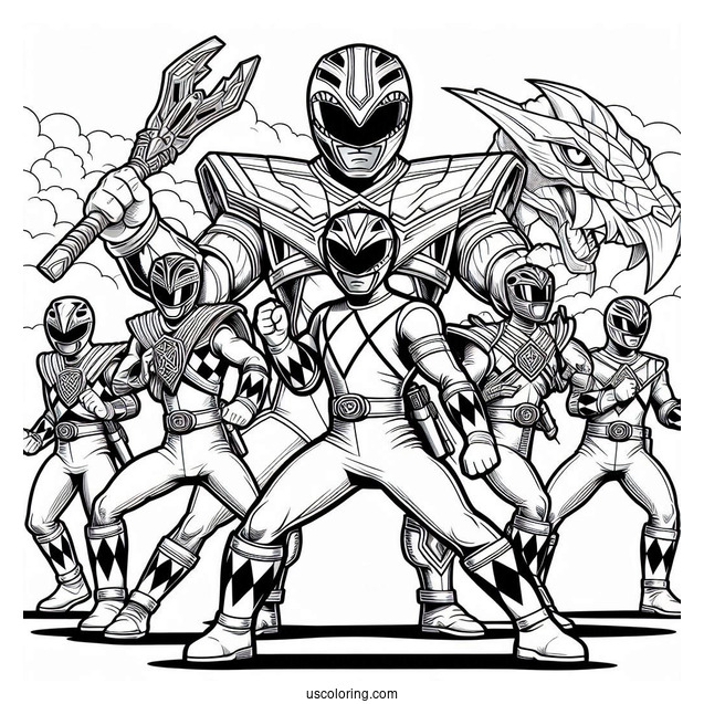 Detailed Mighty Morphin Power Rangers