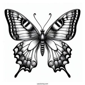 Swallowtail Butterfly With Detailed Wings
