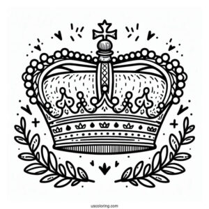 Easy Crown Coloring Sheet