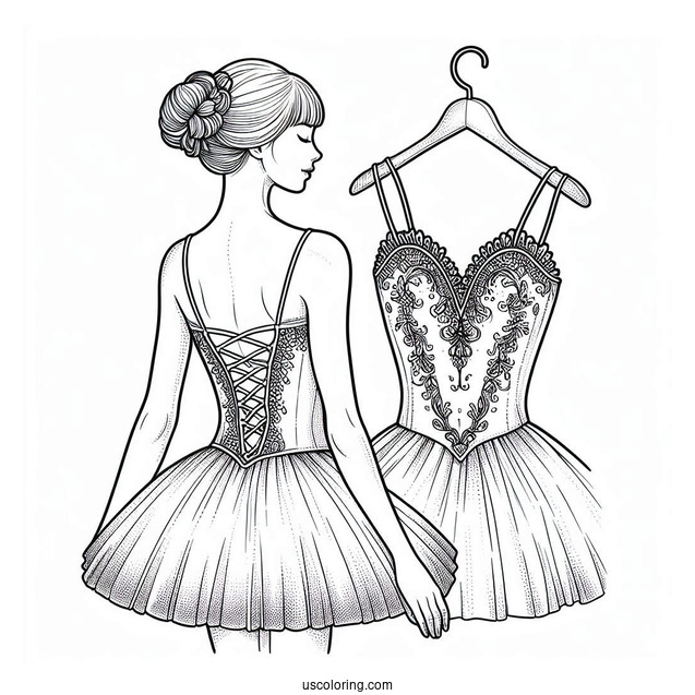Ballerina Dress Coloring Page