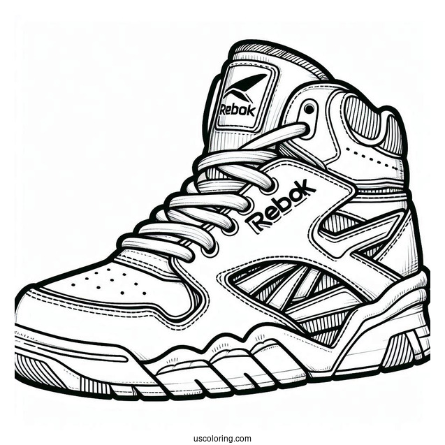 Easy Outline Of Reebok The Pump To Color