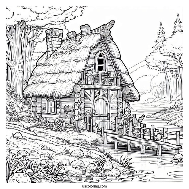 Shrek_s Swamp House Coloring Page