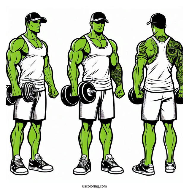 Easy Outline Of Hulk To Color For Young Kids