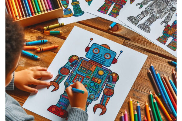 Robot Coloring Pages Featured Image v2