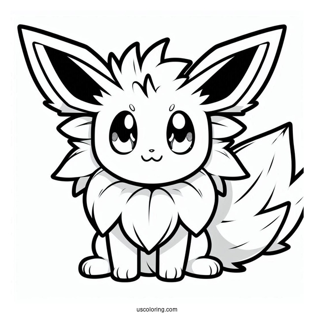 Chibi Jolteon Coloring Page For Kids