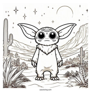 Sprunki Coloring Page Of Tunner Standing In The Desert