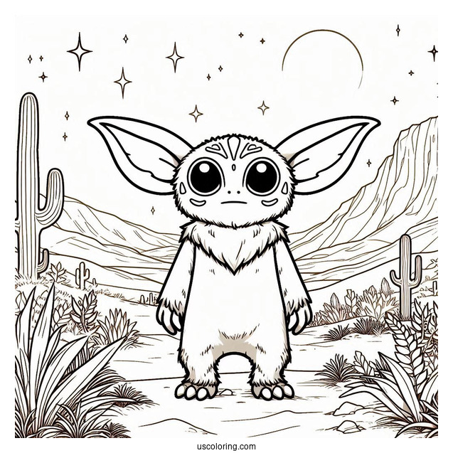 Sprunki Coloring Page Of Tunner Standing In The Desert