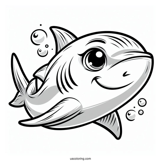 Shark Coloring Page Of Shark Tale Lenny