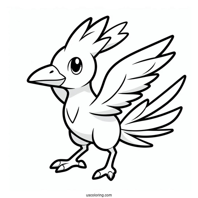 Staraptor Outline Coloring In For Kids