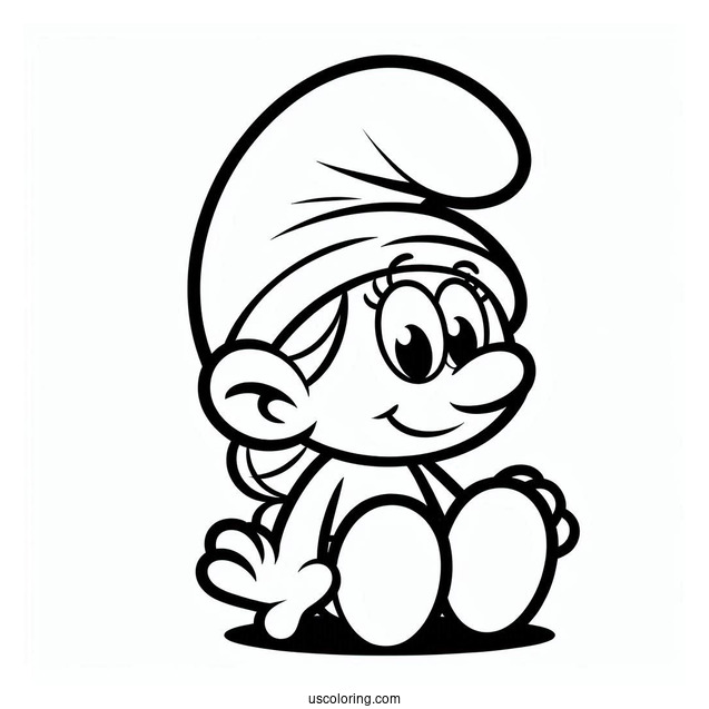 Cute Vexy Smurf Coloring Page