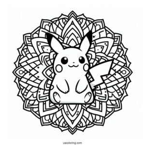 Simple Pikachu In The Middle Of Mandala