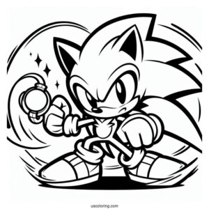 Sonic Exe Coloring Page Capturing Tails
