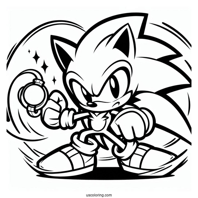 Sonic Exe Coloring Page Capturing Tails