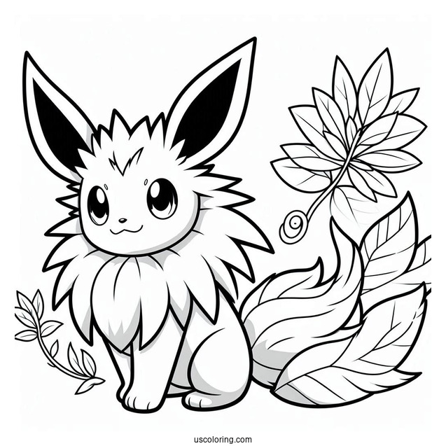 Jolteon Coloring Page Pokemon Poster