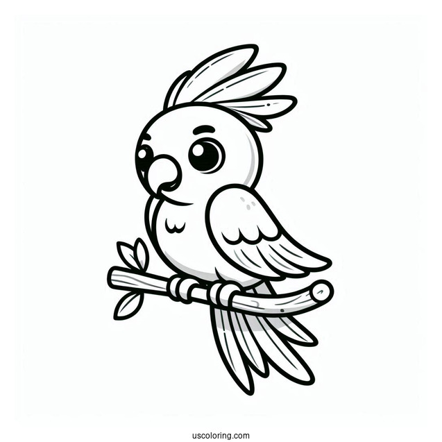 Kids Coloring Page Of a Parrot