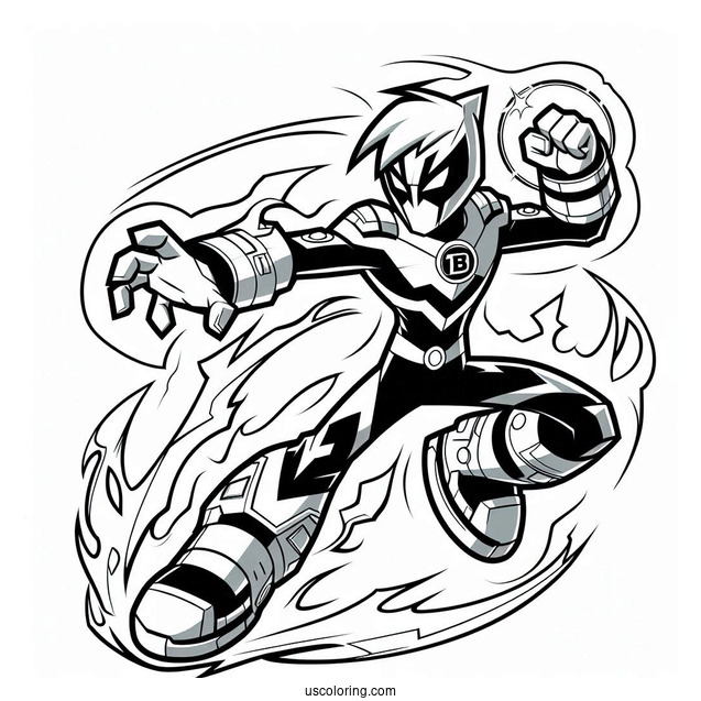 Detailed Ben 10 Coloring Page Of Way Big