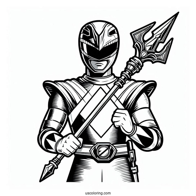 Power Ranger Holding Power Lance