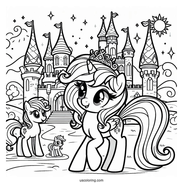 Sunny Starscout and My Little Pony Friends with Castle