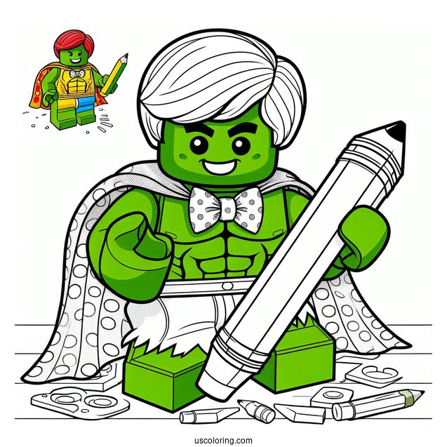Lego Hulk Coloring In Sheet