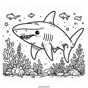 Mr. Hammerhead Shark Coloring Page For Kids