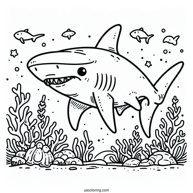 Mr. Hammerhead Shark Coloring Page For Kids