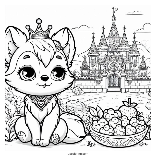 Palace Pets Coloring Page Of Simple Berry Palace Pets For Preschoolers