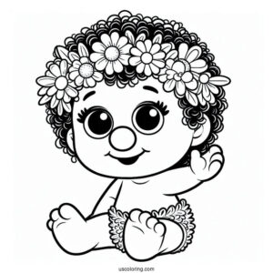 Baby Elmo Coloring Page For Kids