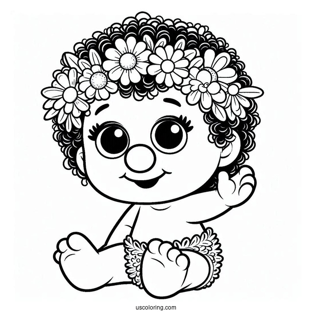 Baby Elmo Coloring Page For Kids