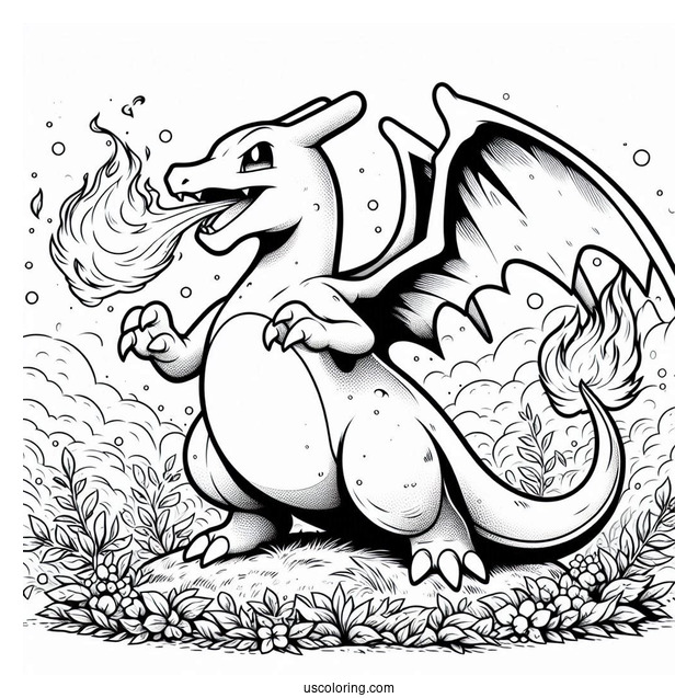 Charizard Breathing Out Fire