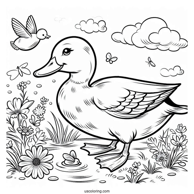 Mallard Duck Coloring Page