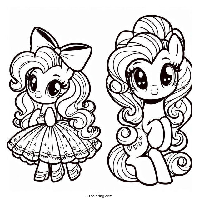 Equestria Girls Pinkie Pie Coloring Page In A Party