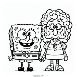 Harold and Margaret SquarePants SpongeBob Coloring Page