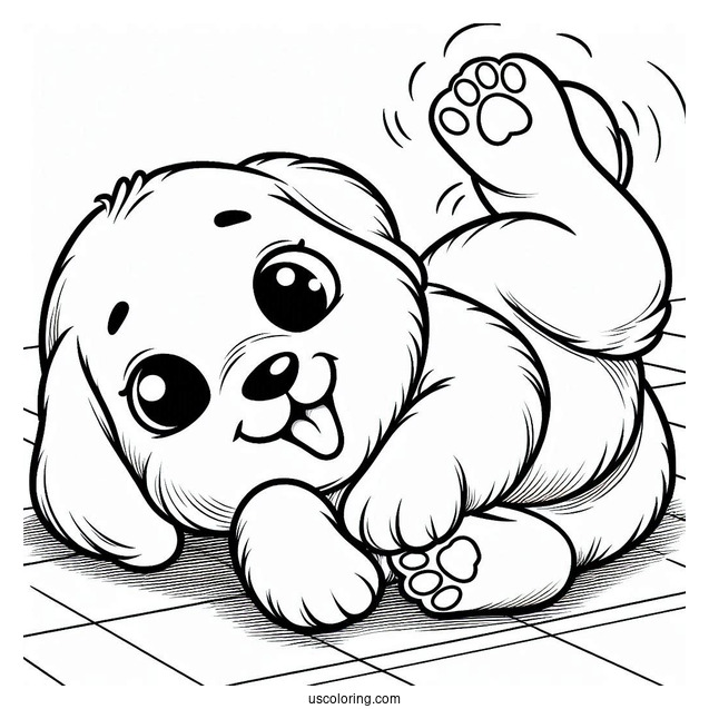 Puppy Rolling On the Floor