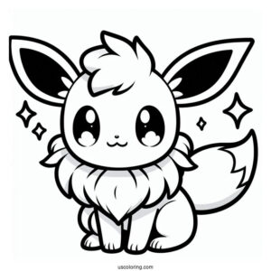 Cute Kawaii Sylveon Coloring Sheet