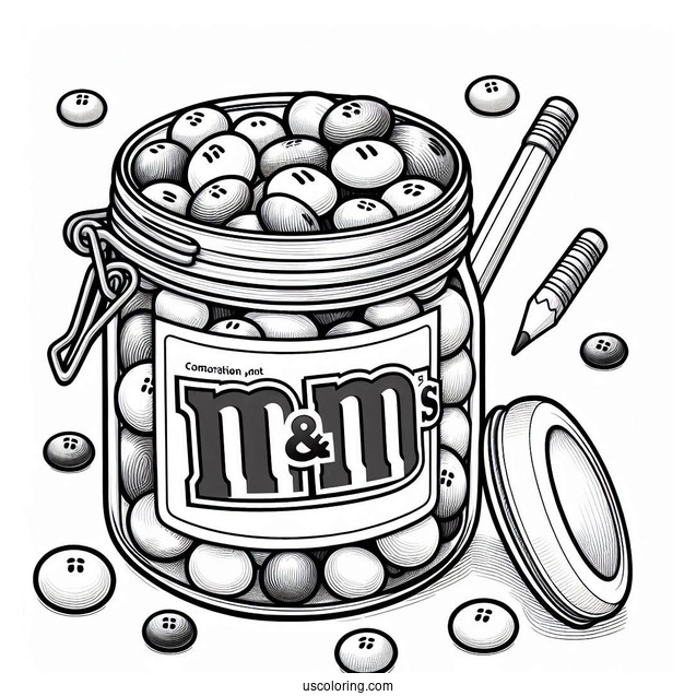 Jar Of M_M Chocolate Candy