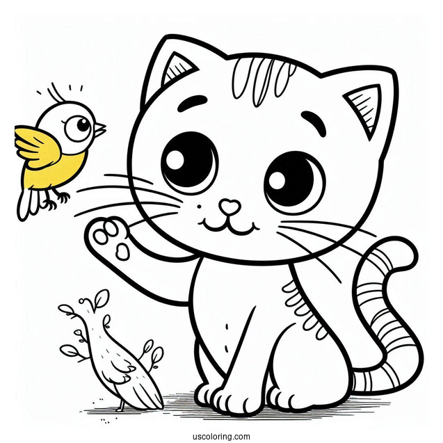 Pete The Cat With Yellow Bird