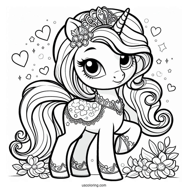 Sofia The First Coloring Page With Skye The Unicorn