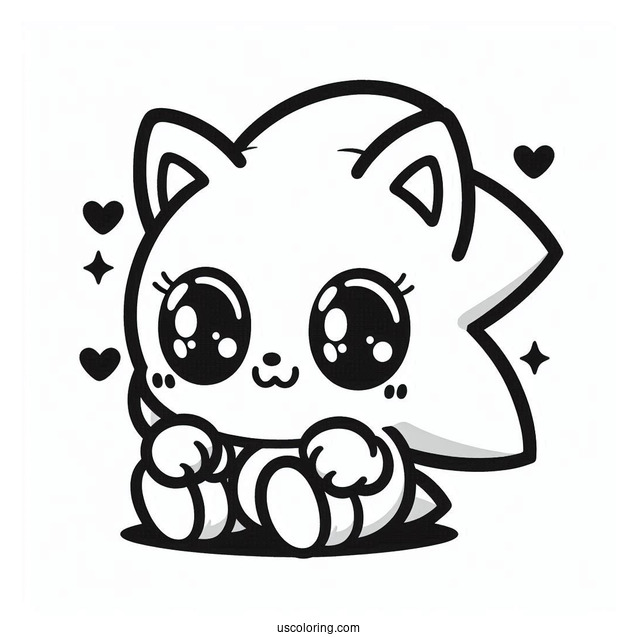 Kawaii Baby Sonic Coloring Page For Kids