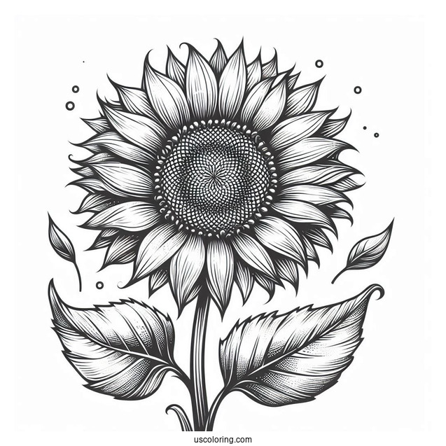 Big Sunflower During Summer Coloring