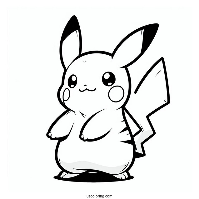 Playful Pikachu Coloring In
