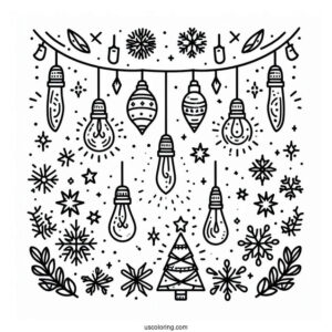 Aesthetic Christmas Lights To Color